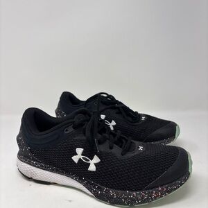 Under Armour Women's Charged Escape 3BL Paint Splatter Running Shoes Black -8.5